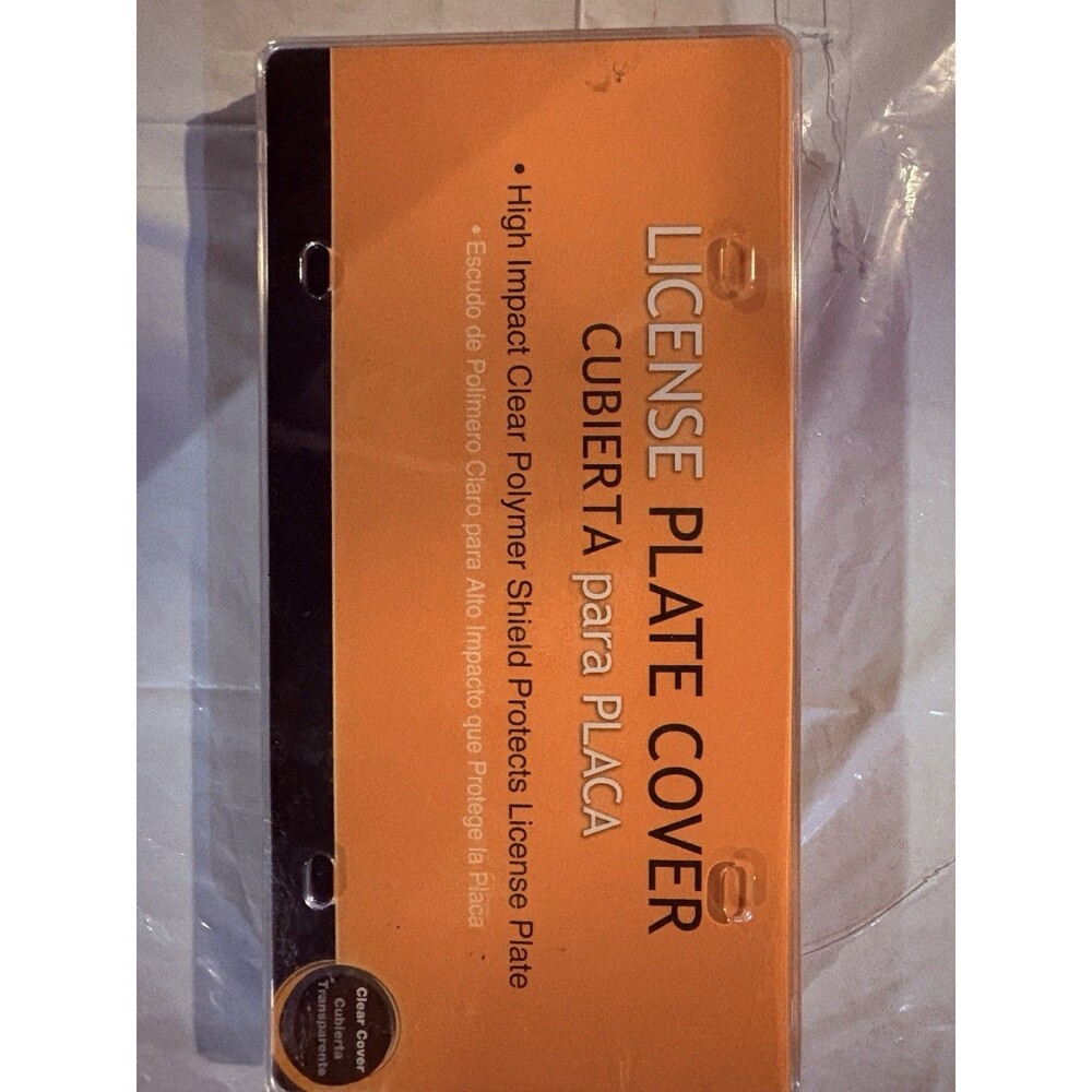 Clear License Plate Cover Shield – High Impact Polymer – Universal Fit – New